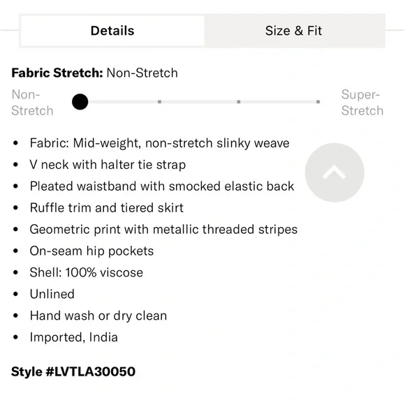 NWT Love The Label Salome Metallic Dress Size Large - Picture 13 of 14